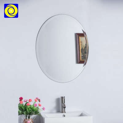 Wholesale bathroom backlit Home decorative glass large cheap  frameless oval mirror