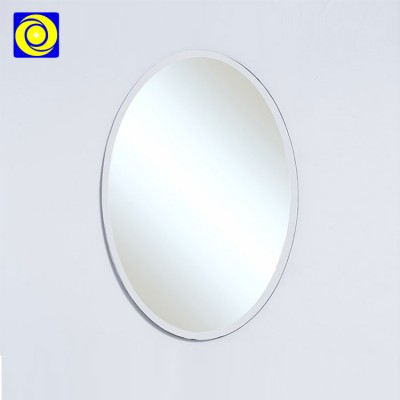 Hotel decorative modern design 4mm oval beveled bathroom oval mirror